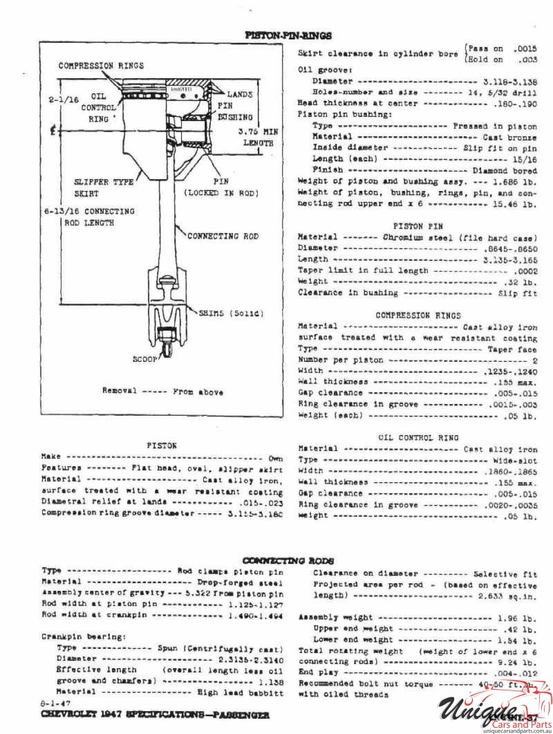 1947 Chevrolet Specifications Page 14